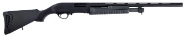 Escort HEFH2022051Y Field Hunter  Youth 20 Gauge Pump 3" 4+1 22" Black Chrome Vent Rib Barrel, Black Anodized Grooved Aluminum Receiver, Fixed Black Synthetic Stock, Right Hand