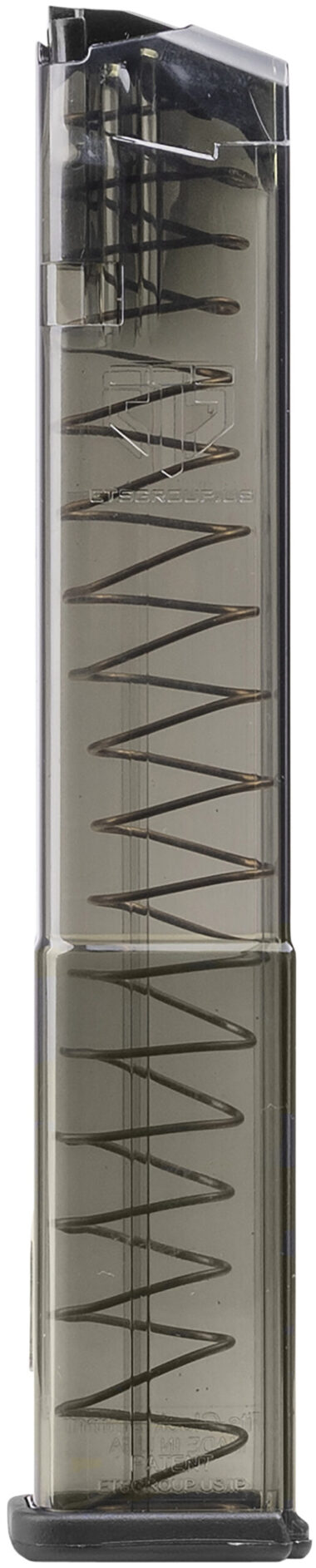 ETS Group SMKGLK17 Pistol Mags 17rd Standard 9mm Luger Compatible w/ Glock 19/26/45/18/19X/34 Smoke Polymer