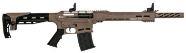 Citadel CBOSS2512FDE Boss25  12 Gauge Semi-Auto 3" 5+1 18.75" Black Steel Threaded Barrel, Flat Dark Earth Picatinny Rail Aluminum Receiver, Picatinny Handguards, Black Adj Cheek Riser Synthetic Stock