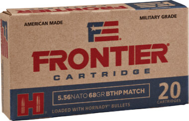 Frontier Cartridge FR310 Military Grade Centerfire Rifle 5.56x45mmNATO 68gr Hollow Point Boat Tail Match 20 Per Box/25 Case